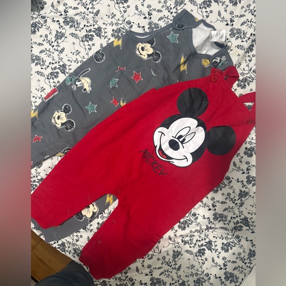 Disney Mickey Mouse Pack of Three Overalls for Baby - Picture 1 of 6